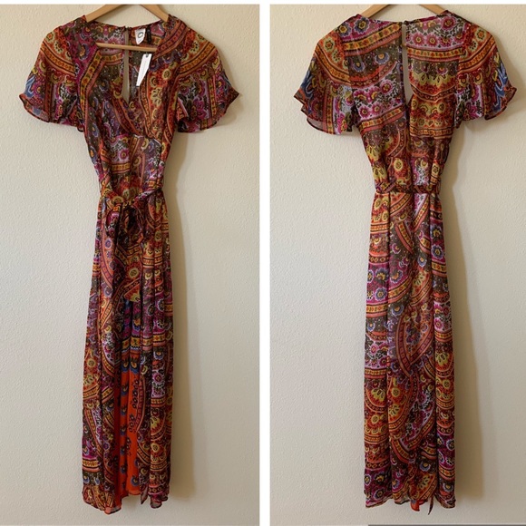 NWT⭐️Top Rated⭐️ANTHRO Murol Wrapped Dress size 0 - Picture 8 of 11